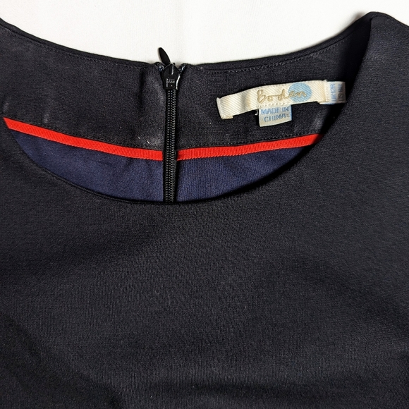Boden Bell Sleeve Dress, US Size 8, Zip Up, Black, Sheath - Picture 8 of 8